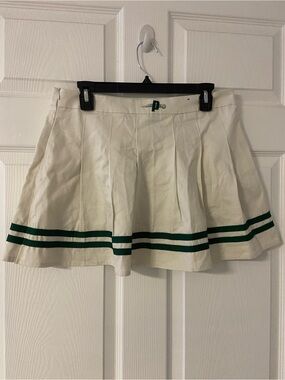 T40a- PRINCE PICKLEBALL Cream Pleated Skirt